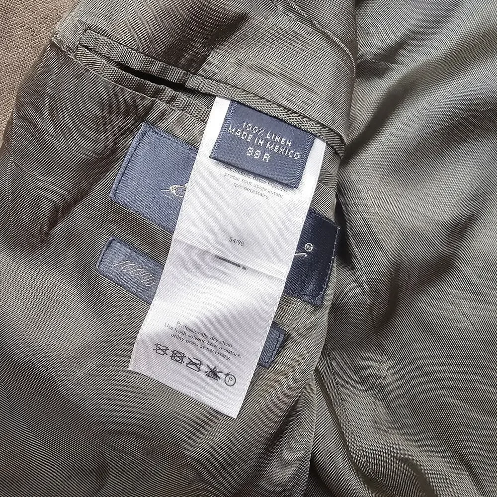 EDDIE BAUER 100% Belgian Linen Sport Coat Men's 38R 2 Button Elevated Minimalist